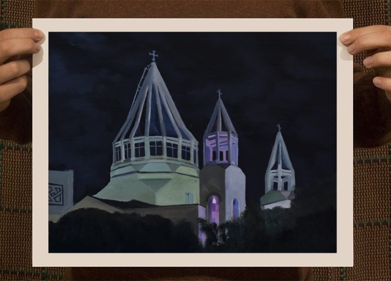 کلیسای سرکیس در شب